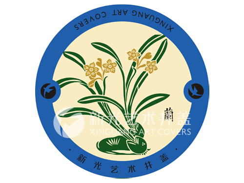No.080春兰图案艺术井盖