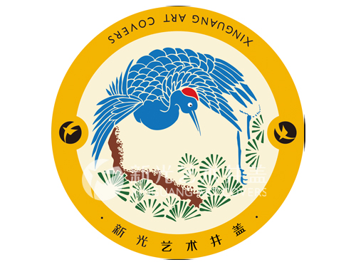 No.086松鹤延年图案艺术井盖
