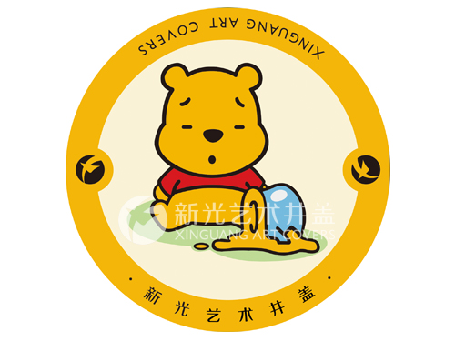 No.087维尼小熊图案艺术井盖