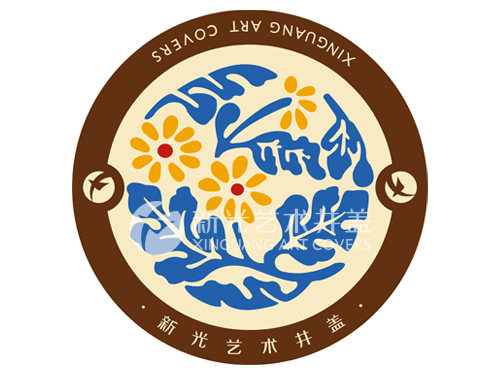 位于前列20中国古典元素（缠枝纹样）图案艺术井盖（二）