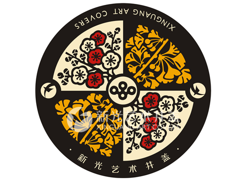 位于前列48花卉图案艺术井盖（二）
