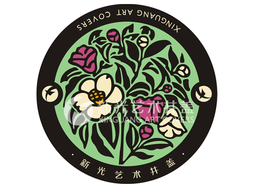 位于前列54花卉图案艺术井盖（六）