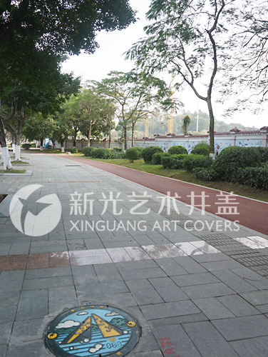 广州科学城开泰大道艺术井盖案例4