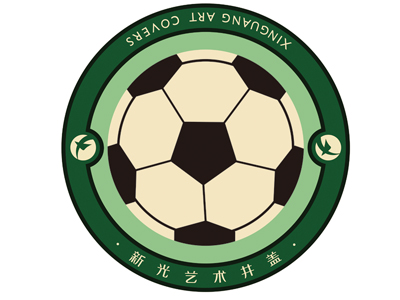 位于前列62足球图案艺术井盖